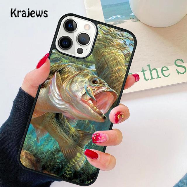 Bass FISHING FISH Soft Phone Case Cover For iPhone 17 Air 16 15 14 Plus 12 13 Pro Max Coque Shell Fundas