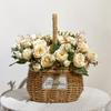 1/4pcs Artificial Flowers Peony Home Wedding Room Decor Festival Party Garland Material Diy Gift Box Indoor Furnishing Silk Rose