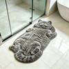Cute Cartoon Lazy Cat Shaped Rug Soft Washable Floor Mat for Bedroom Bathroom Entrance Creative Home Decor Non Slip Carpet