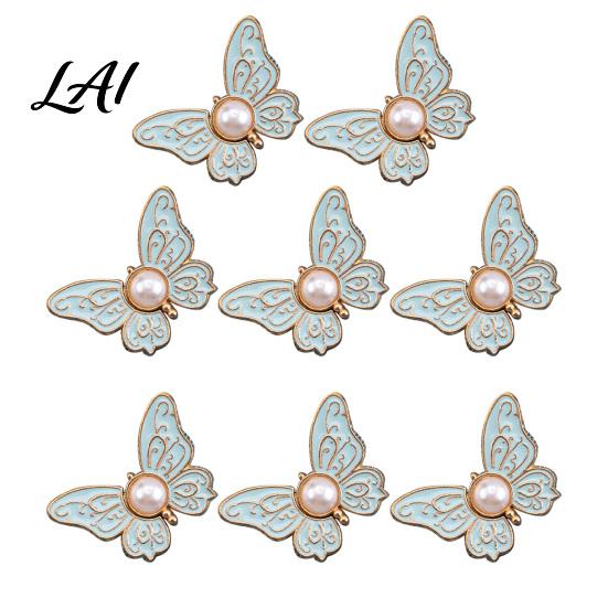 Butterfly Shape Button Pin Waist Tightener Pins No-Sew Pants Tighteners Removable Jeans Reducer Pins for Loose Skirts Dresses Stylish