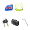 Motorradalarm Scheibenbremsenschloss-Kit Motorradschlösser Diebstahlschutz Sicherheit Radscheibenschloss Kabel Schlüssel & Tragetasche Set