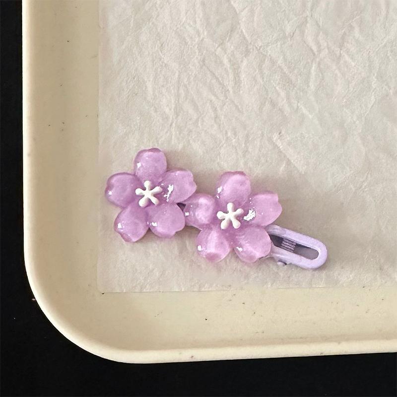 Summer Fresh Flower Hairpin Sweet Girls Sakura Side Clips Bangs Hair Clips For Women Headwear Hair Accessories