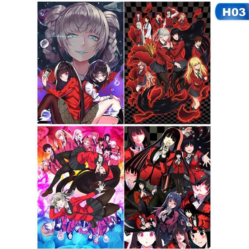 buy 4 sheets anime kakegurui compulsive gambler character print poster living room home decoration art painting at affordable prices free shipping real reviews with photos joom