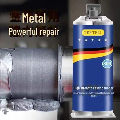 Pegamento Metálico Resistente a Altas Temperaturas para Soldaduras y Fugas de Tuberías - Adhesivo Impermeable AB