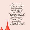 Praise God Bible Verse Vinyl Wall Sticker Decals Scripture Quote Art Word Decors