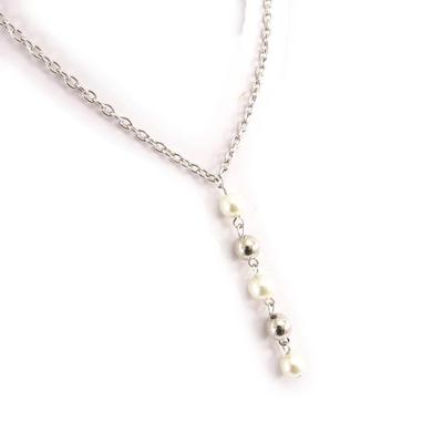 [J7777] – Halskette „Perla“ aus Silber und Elfenbein