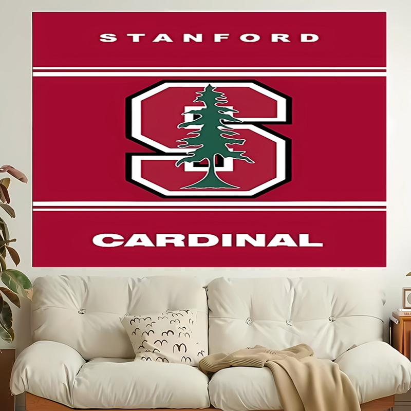1pc Stanford Cardinal logo Tapestry, Living Room, Bedroom, Office, Party Decor, Ideal Festive Gift