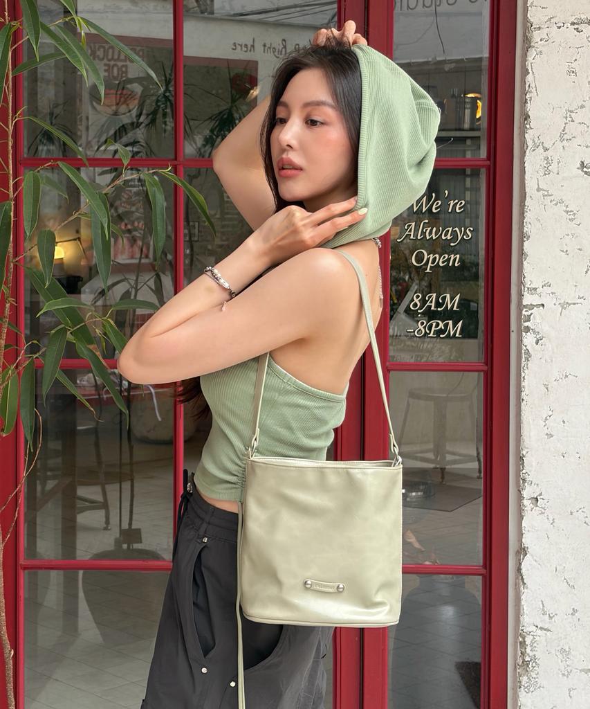 Raiment Stud Band Basket Bag_Light Khaki
