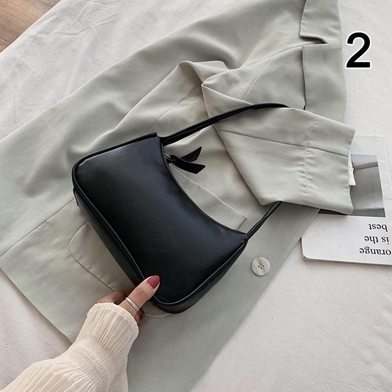 Ladies Armpit Bag Retro Nylon Female Hobos Handbag Women Baguette Shoulder Bag
