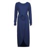 eBay solid color anti-sleeve flat long-sleeved crew neck irregular dress color