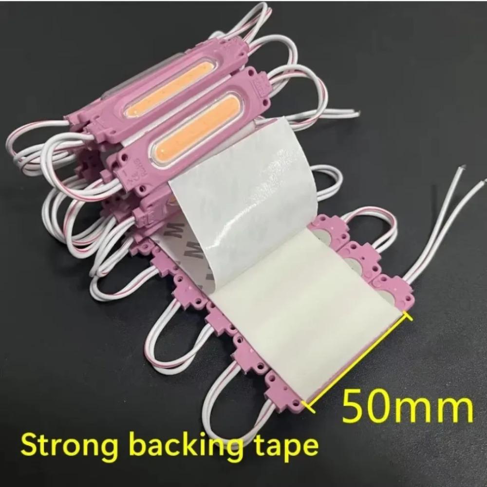 10PCS Mayorista Impermeable IP65 12V Módulo Led Multicolor Luz COB Retroiluminación Banner Tienda Decoraciones Navideñas Blanco Cálido