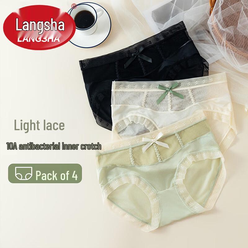 

Женские милые кружевные трусы LangSha со средней посадкой XL