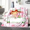1Pc Strawberry Shortcake'S Sweet Adventure Blanket For Couch Bed Plush Cozy Fuzzy Blanket Super Soft Warm Blankets For Fall And Winter 0918257