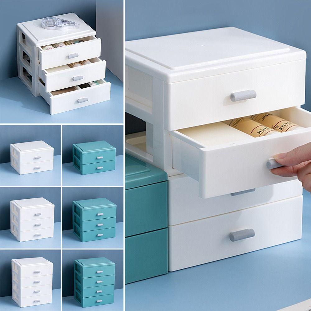 Bunte Schublade Schichtweise Aufbewahrung Große Kapazität Schmuck Schreibwaren Etui Griffbox Zuhause Büro