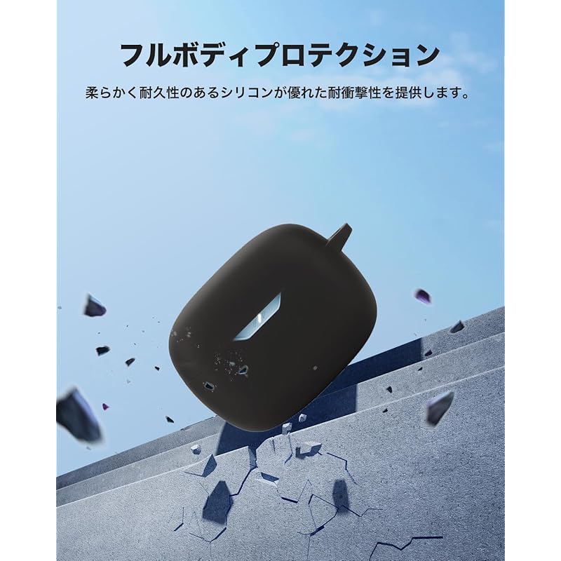 JBL Wave Beam 2 for case YAJOJO wireless earphones charging case cover With carabiner and key chain silicone protective case Fall prevention