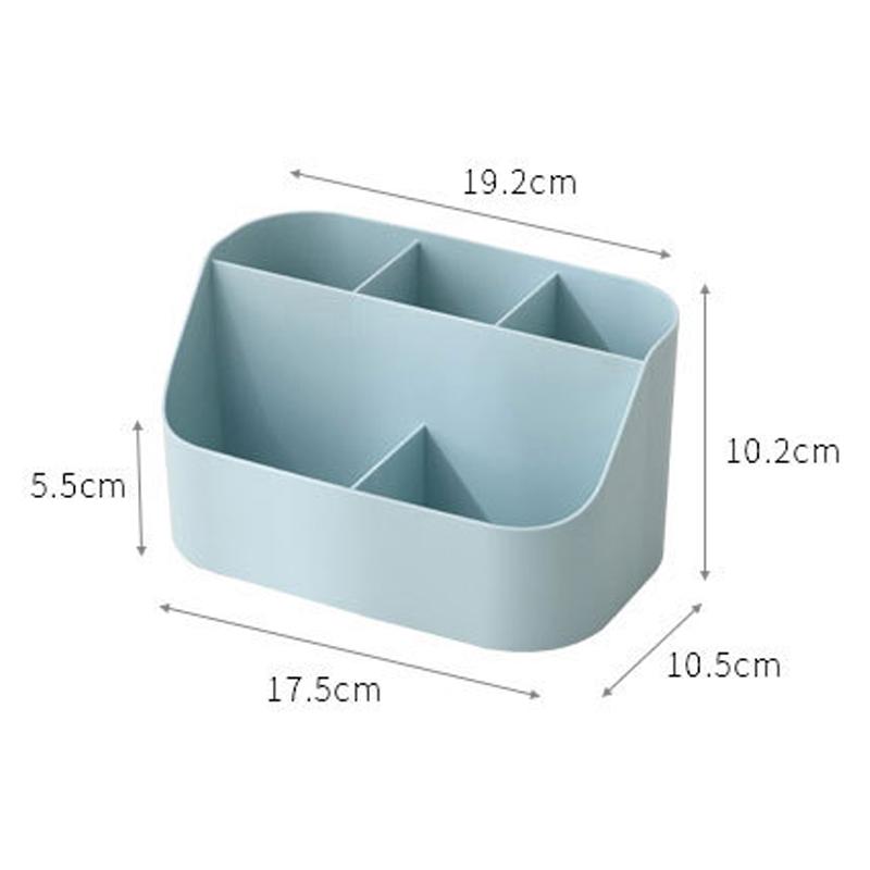 Desktop Storage Box Multi-functional Makeup Brush Remote Control Holder Plastic Storage Dividing Box Office Supplies Organizer