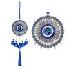 Handmade Metal Hanging Wind Chime Glass Car Pendant Blue Eyes Wind Chime  Home Outdoor Decoration