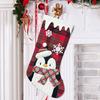 1pc 3D Printing Christmas Theme Stockings Santa Claus Snowman Bear Penguin Stockings Christmas Hangable Stocking Decorations