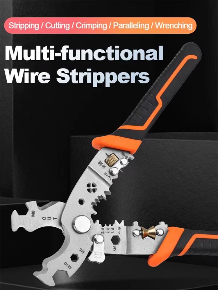 28-in-1 Multifunctional Wire Crimper Plier Cable Cutter Adjustable Automatic Electrical Wire Stripping Pliers Terminal Hand Tool