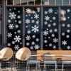 137pcs Snowflake Window Clings Electrostatic White Static Decals For Christmas NewYear Glass Mirror Festive Decor Winter Sticker