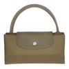 Longchamp Le Pliage Green Logo Stampato Poliammide Riciclato Borsa a Spalla tipo Raviolo Piccola Borse da Donna Verde Carciofo 1621919M04