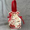 3 pcs Cloth Santa Claus Handbag Funny Fruit Packaging Box Christmas Candy Gift Bags  Party Favors