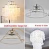 Handmade Three-Layer Pendant Light: Shell Wind Chime Pieces with Holes, Includes Hanging Chain, Perfect for Living Room or Bedroom.