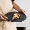 Creative Steak Dishes Ceramic Plate Stone Grain Pleated Porcelain Flat Plate Home Dinner Plate Hotel Cutlery Kitchen Utensils