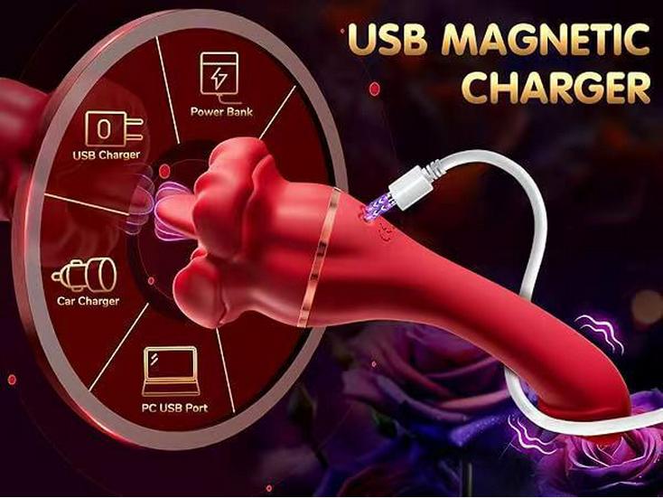 Red Lips Tongue Vibrator for Women: Clitoral & Breast Stimulation Adult Toy