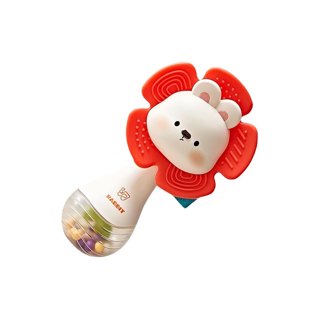 Interactive Baby Rattle Teether Toy With Chewable Design And Auditory Stimulation For Infant Early Learning Fine Motor