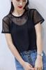 Lubitas Mesh Body Shape Slimming Rash Sportswear Top Shirt, Contour, Guard, (Small, Black)