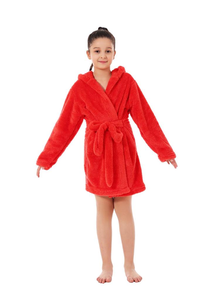 Gemütlicher Baumwoll-Samt-Bademantel für Kinder - Warme TV-Decke Pyjama