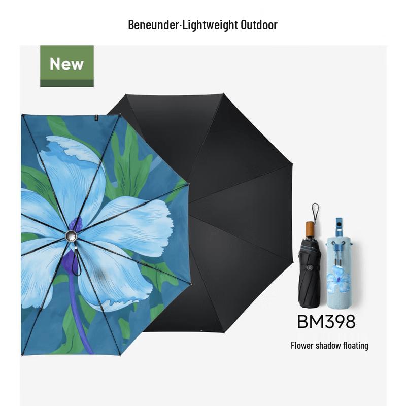 Beneunder BM398 Floral Shadow Portable UV Protection Umbrella