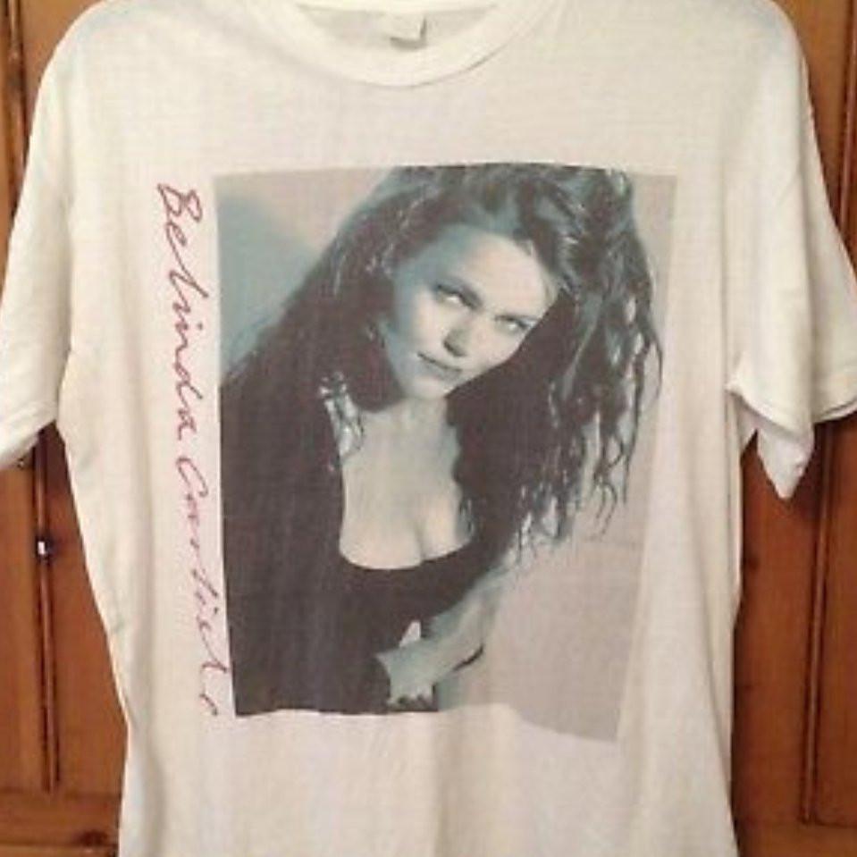 Винтажная белая футболка Belinda Carlisle Унисекс Концертная S–5XL SG022 Унисекс Футболка S