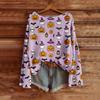 Women's Fashion Long Sleeve Helloween Print Sweater
