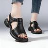 2026 Verano Zapatos de Cuero Genuino Sandalias para Mujer Casual Planas Suave Comodidad Zapatos de Madre Talla Grande 41