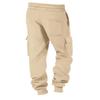 Men's Solid Color Multi-Pocket Drawstring Overalls Men's Casual Drawstring Overalls