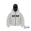 Trendy Brand Double-Hat Unique Design Hooded Sweatshirt for Autumn and Winter, Hooded and Windproof High Street Jacket