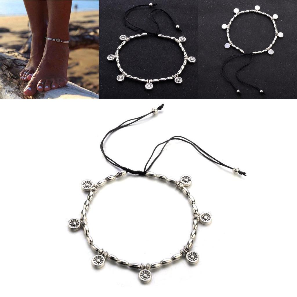Elegant Retro Barefoot Foot Chain Ankle Bracelet With Charming Beach Style