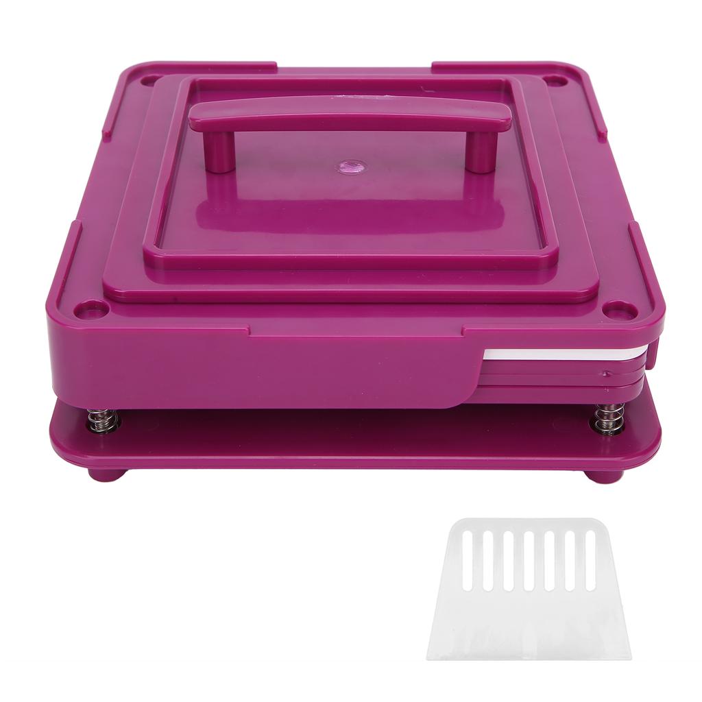 100 otvorů Prázdná deska tobolky Plnicí deska s práškem Kapsle Ruční plnící nástroj Fialová