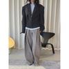 Womens Short Blazer 2025 Solid Color Zip Front Shoulder Pad Split Line Casual Jacket