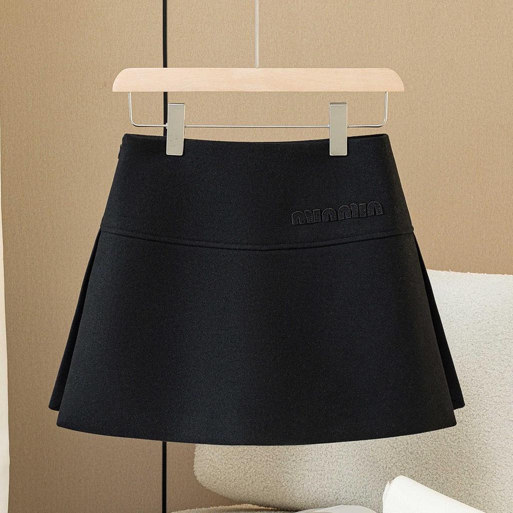 2025 Autumn/Winter High Waist Stretch Woolen Skirt Shorts for Adults
