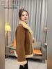 Double-Breasted Lapel Leather-Fur Jacket: Stylish, Chic, Versatile, Loose-Fit Women's Casual Top