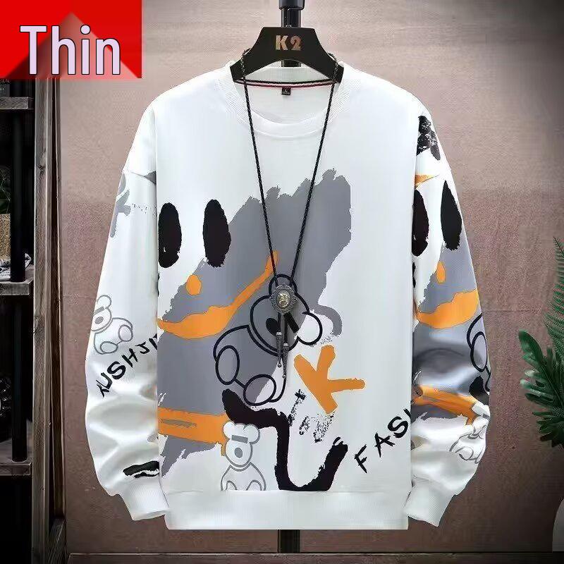 

Мужской свитшот с флисовой подкладкой и круглым вырезом - Коллекция Осень/Зима 2025, Теплый и свободного кроя, Спортивная одежда в американском стиле. Extra Large