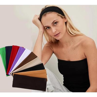 Jednoduchá Základní Pevná Sportovní Jógová Čelenka Elastické Gumičky do Vlasů Letní Pot absorbující Čelenka pro Muže a Ženy Tréninková Cvičební Čelenka