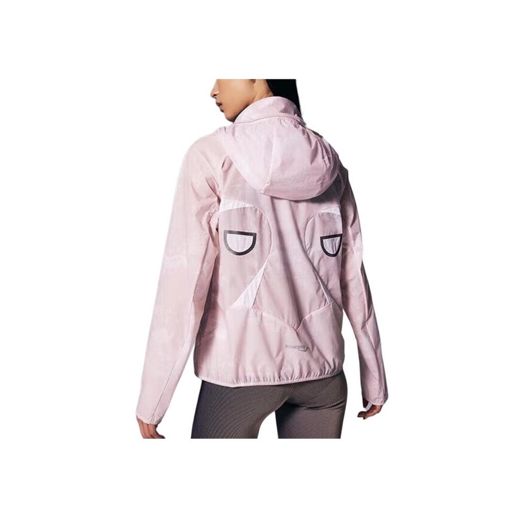 Saucony Nathan Bell Series Running Training Hooded Fashion Soft Versatile Long Sleeve Jacket Unisex Jacket Suanmei-Pink SA1259SC41C-PR252