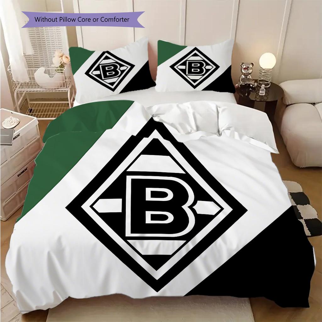Set Copripiumino Trapuntato con Fantasia Borussia Federe Decorazione per la Casa Regalo di Compleanno (1 * copripiumino + 2 * federa, senza nucleo)