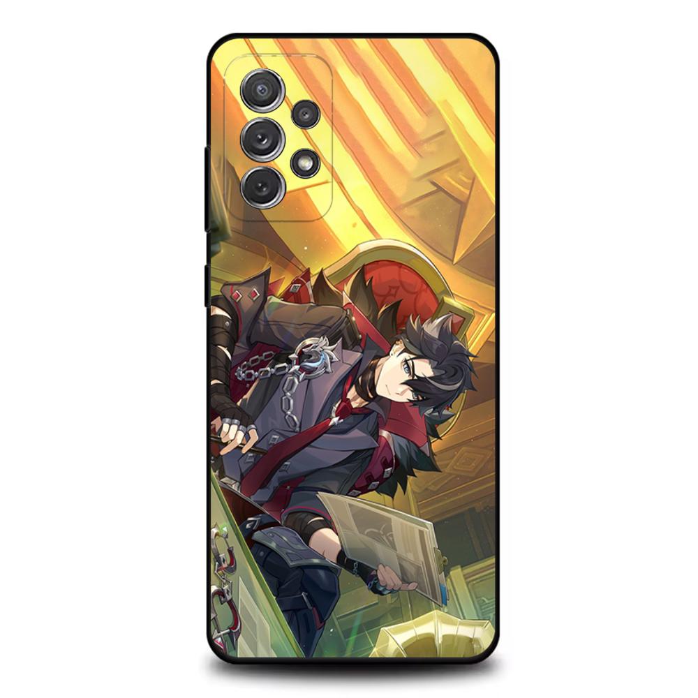 G-Genshin Impact Wriothesley Phone Case For Samsung S25,S24,S21,S22,S23,S30,Ultra,S20,Plus,Fe,Lite,Note,10,9,5G Black Cover