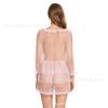 European and American Women's Perspective Pajamas Lace Transparent Mesh Nightgown Bride Wedding Sexy Nightgown