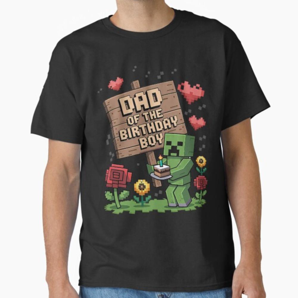 Dad Of The Birthday Boy Party Video Gamer Pixel Number T-Shirt Unisex T-Shirt S